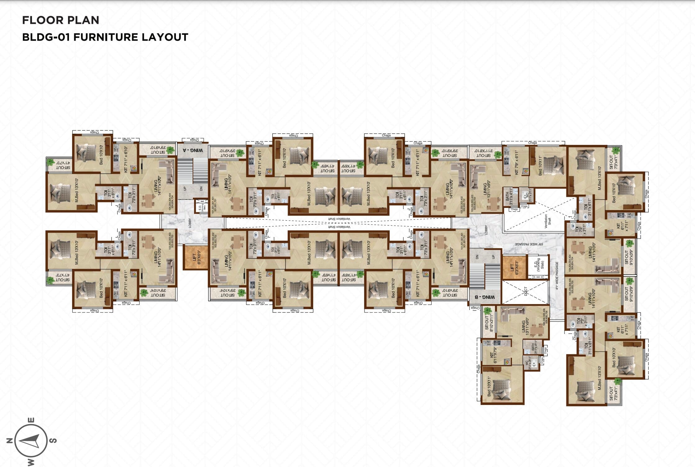 BLDG-1 Furniture Layout