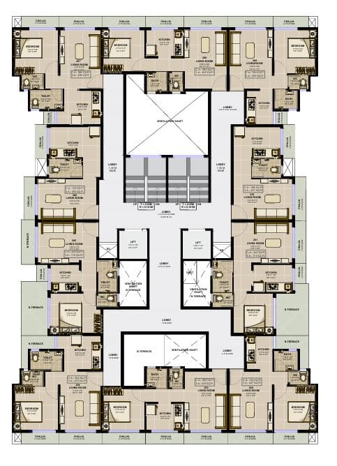 2ND FLOOR FURNITURE PLAN