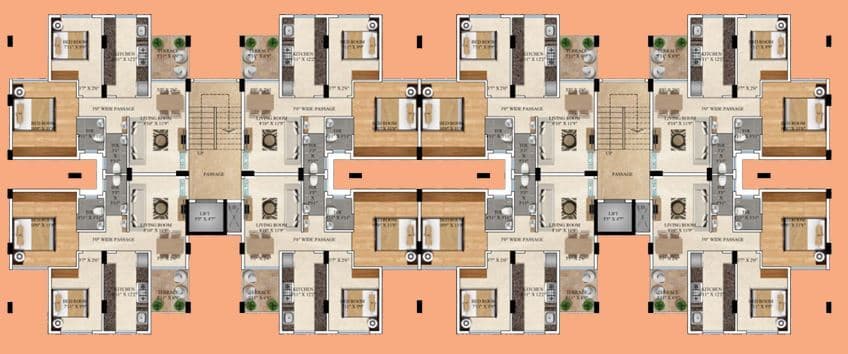 2 BHK Floor Plan